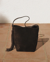 Borsa Charles Bucket in Pelle Scamosciata | 