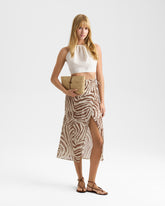 Printed Silk Cotton Voile Ondina Skirt - Women's Clothing Collection | 