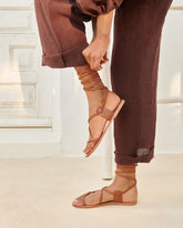 Sandali St Tropez in Pelle con Lacci - Tutti | 