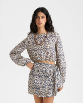 Printed Linen Paloma Shirt - Women’s Tops & Shirts | 