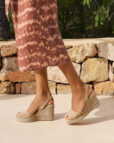 Suede Slingback Wedge Espadrilles - Women's Bestsellers | 