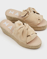 Espadrillas con Zeppa in Camoscio con Dettaglio Nodo  | 