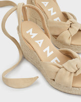 Espadrillas con Zeppa in Pelle Scamosciata  | 