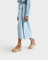 Espadrillas con Zeppa in Pelle Scamosciata  | 