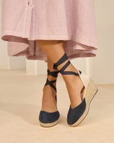 Suede Low Wedge Espadrilles | 