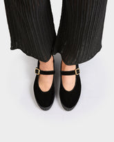 Ella Silk Velvet Mary Jane - Ballet Flats & Slippers | 