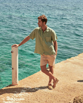 Washed Linen Havana Camp-Collar Shirt - Men's Summer Sale|Clothing | 