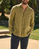 Washed Linen Panama Shirt - Men's Summer Sale|Clothing | 