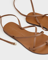 Valentina Leather Tie-Up Sandals - Leather Sandals | 