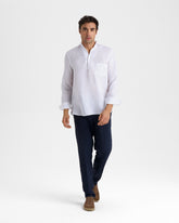 Camicia Nassau In Lino Con Scollo A Polo | 