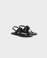 Anne Croco Embossed Leather Thong Leather Sandals | 