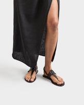 Anne Croco Embossed Leather Thong Leather Sandals - Leather Sandals | 