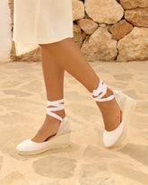 Soft Suede Low Wedge Espadrilles - Love Bridal Collection | 