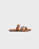 Mia Slide Leather Sandals – Tan | Alex Rivière x Manebí | 