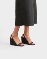 Diana Silk Satin Slingback Open-Toe Wedge Espadrilles - Women's Shoes | 