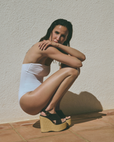 Cleo Suede Chunky Crossover Wedge - Women's Shoes | 