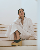 Cleo Suede Chunky Crossover Wedge | 