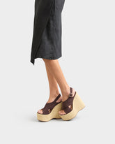 Cleo Suede Chunky Crossover Wedge | 