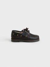 Mocassini in Pelle e Montone con suola carrarmato - Women's Field Mocasins | 