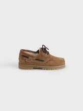 Mocassini in Suede e Montone con suola carrarmato - Women's Field Mocasins | 
