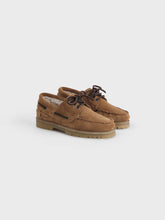 Mocassini in Suede e Montone con suola carrarmato - Women's Field Mocasins | 