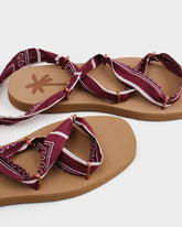 Sandali Eva in Cotone con Laccetti Bandana | 