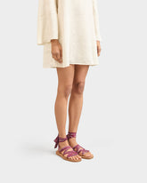 Sandali Eva in Cotone con Laccetti Bandana | 