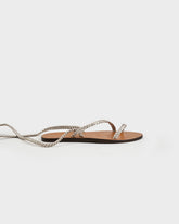 Leather Tie-Up Multi Braid Bands Sandals - Leather Sandals | 