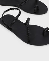 Leather Braid Toe Ring Sandals - Leather Sandals | 