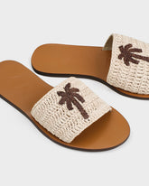 Raffia Leather Sandals | 