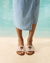Raffia Leather Sandals | 