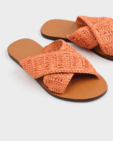 Raffia Leather Sandals | 