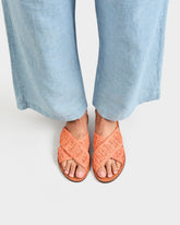 Raffia Leather Sandals - Leather Sandals | 