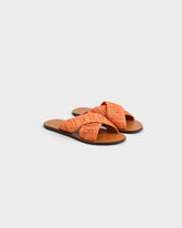 Raffia Leather Sandals - Leather Sandals | 