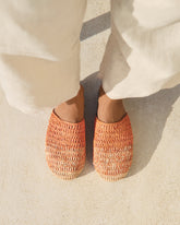 Raffia Crochet Jute Clog Mules - Women’s Mules | 