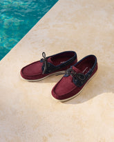 Scarpe da Barca Swan in Pelle Scamosciata e Denim | 