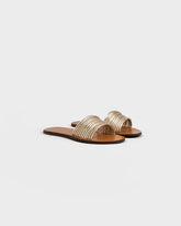 Leather Multi Stripes Band Sandals - Leather Sandals | 