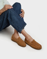 Suede Moccasin Loafers - Women's Shoes | 