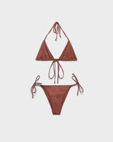 Wet Front Tie Triangle Bikini - Women’s Swimwear | 