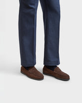 Suede Penny Loafers - R57KD - Hamptons - Cocoa | 