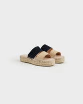 Suede Double Sole<br />Two Bands Sandals - Women's Summer Sale|Shoes | 