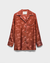 Camicia Natal in Seta Stampata con Bordi | 