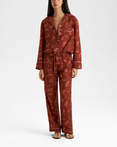 Printed Silk Belem Trousers Piping - Women’s Pants & Shorts | 