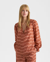 Printed Silk Paros Shirt - Women’s Tops & Shirts | 