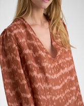 Printed Silk Paros Shirt - Women’s Tops & Shirts | 