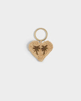 Natural Raffia Heart Charm Keyring - Keychains & Charms | 
