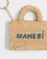 Natural Raffia Mini Sunset Charm Keyring - Keychains & Charms | 