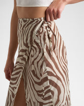 Printed Silk Cotton Voile Ondina Skirt - Women's Clothing Collection | 
