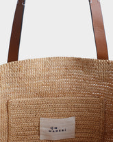 Rust Raffia & Leather Basket Bag - Raffia Bags | 