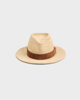 Handcrafted Raffia and Suede Panama Hat – Natural Suede | Manebí | 